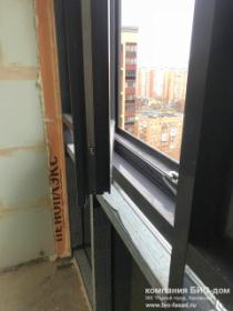 Балкон после замена холодного остекления в ЖК "Родной город. Каховская"